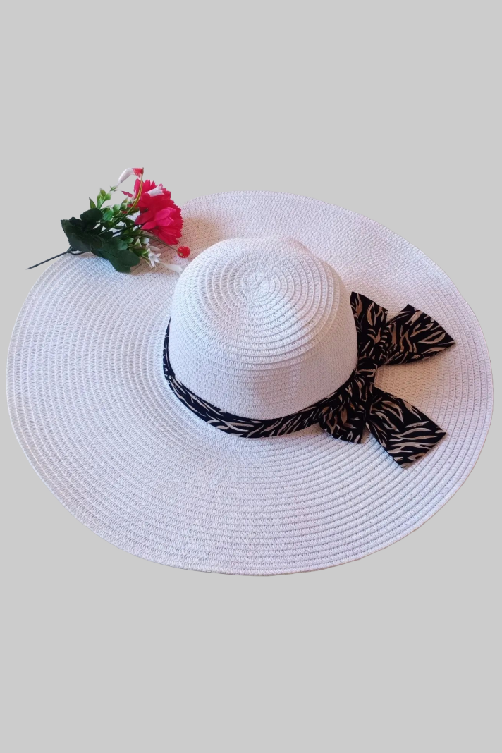 Ribboned Beach Hat