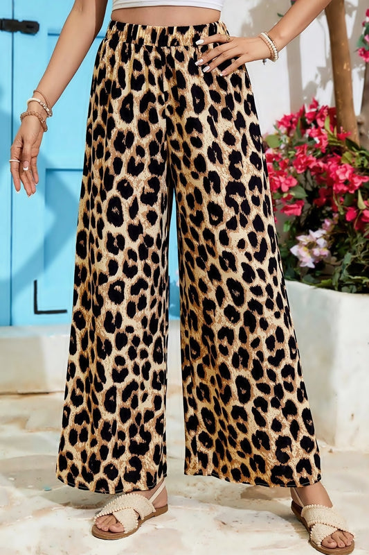 Wild Elegance Satin Palazzo Pants