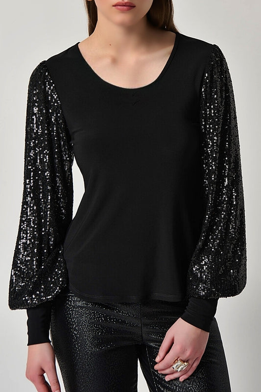 Midnight Glam Sequin Blouse