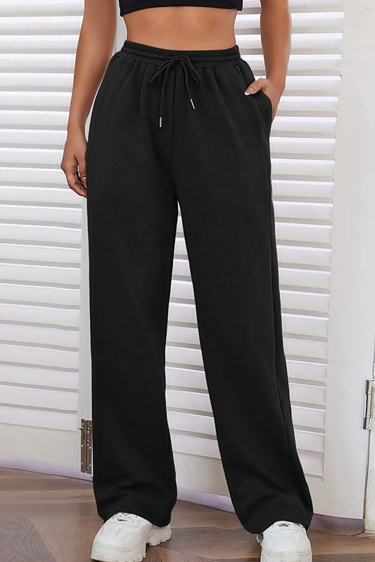 Comfort Straight Leg Sweatpants - Black