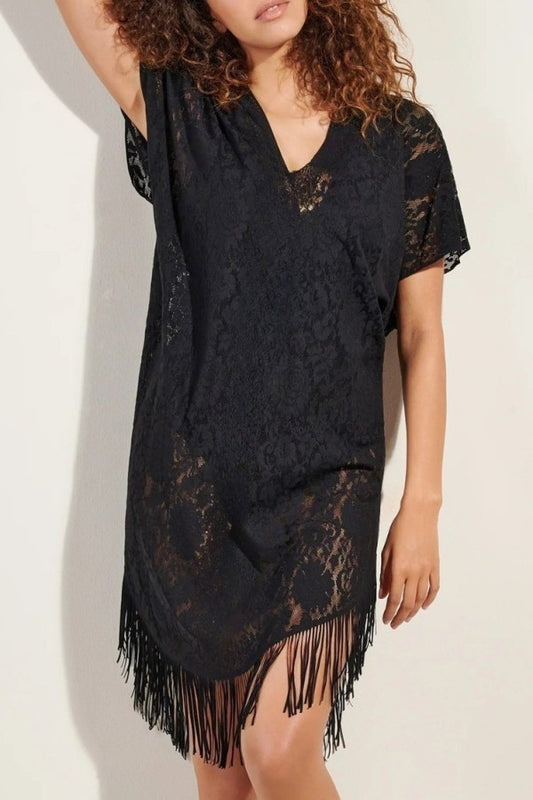 Lace Fringe Cover-Up