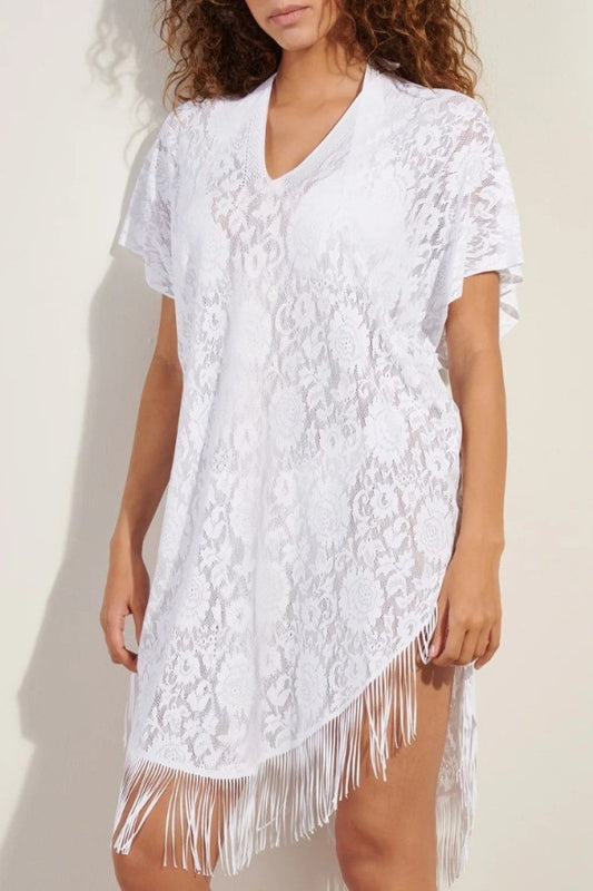 Lace Fringe Cover-Up