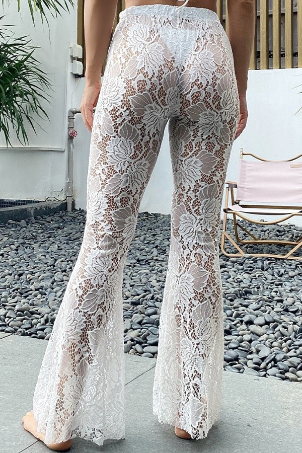 Lace Flare Beach Pants